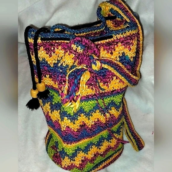 Hipster Cotton Handbag Tote Reversible - Picture 1 of 4